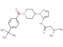 N-{1-[1-(4-tert-butylbenzoyl)-4-piperidinyl]-1H-pyrazol-5-yl}-3-methylbutanamide