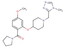4-[5-methoxy-2-(pyrrolidin-1-ylcarbonyl)phenoxy]-1-[(4-methyl-4H-1,2,4-triazol-3-yl)methyl]piperidine