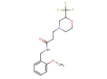 N-(2-methoxybenzyl)-3-[2-(trifluoromethyl)morpholin-4-yl]propanamide