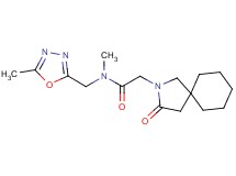 N-methyl-N-[(5-methyl-1,3,4-oxadiazol-2-yl)methyl]-2-(3-oxo-2-azaspiro[4.5]dec-2-yl)acetamide