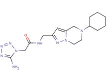 2-(5-amino-1H-tetrazol-1-yl)-N-[(5-cyclohexyl-4,5,6,7-tetrahydropyrazolo[1,5-a]pyrazin-2-yl)methyl]acetamide