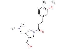 {(3R*,4R*)-4-[(dimethylamino)methyl]-1-[3-(3-methoxy-4-methylphenyl)propanoyl]pyrrolidin-3-yl}methanol