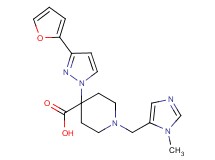 4-[3-(2-furyl)-1H-pyrazol-1-yl]-1-[(1-methyl-1H-imidazol-5-yl)methyl]piperidine-4-carboxylic acid