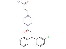 3-{4-[3-(3-chlorophenyl)-3-phenylpropanoyl]-1-piperazinyl}propanamide