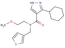 3-cyclohexyl-N-(2-methoxyethyl)-N-(3-thienylmethyl)-1H-pyrazole-4-carboxamide