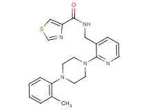 N-({2-[4-(2-methylphenyl)-1-piperazinyl]-3-pyridinyl}methyl)-1,3-thiazole-4-carboxamide