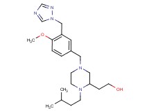 2-[4-[4-methoxy-3-(1H-1,2,4-triazol-1-ylmethyl)benzyl]-1-(3-methylbutyl)-2-piperazinyl]ethanol