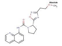 (2S)-2-[3-(2-methoxyethyl)-1,2,4-oxadiazol-5-yl]-N-quinolin-8-ylpyrrolidine-1-carboxamide