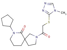 7-cyclopentyl-2-{[(4-methyl-4H-1,2,4-triazol-3-yl)thio]acetyl}-2,7-diazaspiro[4.5]decan-6-one