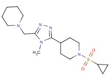 1-(cyclopropylsulfonyl)-4-[4-methyl-5-(piperidin-1-ylmethyl)-4H-1,2,4-triazol-3-yl]piperidine