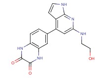 6-{6-[(2-hydroxyethyl)amino]-1H-pyrrolo[2,3-b]pyridin-4-yl}-1,4-dihydroquinoxaline-2,3-dione