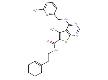 N-[2-(1-cyclohexen-1-yl)ethyl]-5-methyl-4-{[(6-methyl-2-pyridinyl)methyl]amino}thieno[2,3-d]pyrimidine-6-carboxamide