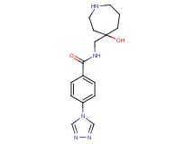 N-[(4-hydroxy-4-azepanyl)methyl]-4-(4H-1,2,4-triazol-4-yl)benzamide