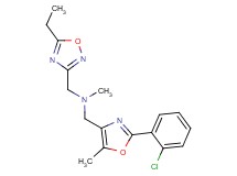 1-[2-(2-chlorophenyl)-5-methyl-1,3-oxazol-4-yl]-N-[(5-ethyl-1,2,4-oxadiazol-3-yl)methyl]-N-methylmethanamine