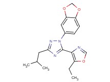 1-(1,3-benzodioxol-5-yl)-5-(5-ethyl-1,3-oxazol-4-yl)-3-isobutyl-1H-1,2,4-triazole