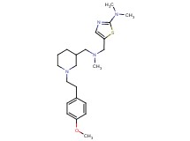 5-{[({1-[2-(4-methoxyphenyl)ethyl]-3-piperidinyl}methyl)(methyl)amino]methyl}-N,N-dimethyl-1,3-thiazol-2-amine