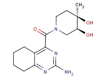 (3S*,4R*)-1-[(2-amino-5,6,7,8-tetrahydroquinazolin-4-yl)carbonyl]-4-methylpiperidine-3,4-diol