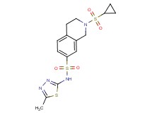 2-(cyclopropylsulfonyl)-N-(5-methyl-1,3,4-thiadiazol-2-yl)-1,2,3,4-tetrahydroisoquinoline-7-sulfonamide