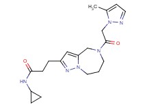 N-cyclopropyl-3-{5-[(5-methyl-1H-pyrazol-1-yl)acetyl]-5,6,7,8-tetrahydro-4H-pyrazolo[1,5-a][1,4]diazepin-2-yl}propanamide