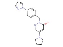 2-[4-(1H-pyrazol-1-yl)benzyl]-5-(1-pyrrolidinyl)-3(2H)-pyridazinone