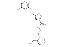 5-{[(5-chloro-3-pyridinyl)oxy]methyl}-N-{2-[2-(hydroxymethyl)-1-piperidinyl]ethyl}-3-isoxazolecarboxamide