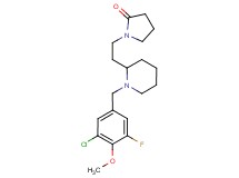1-{2-[1-(3-chloro-5-fluoro-4-methoxybenzyl)-2-piperidinyl]ethyl}-2-pyrrolidinone