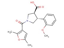 (3S*,4R*)-1-(2,5-dimethyl-3-furoyl)-4-(2-methoxyphenyl)pyrrolidine-3-carboxylic acid