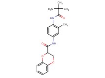 N-{4-[(2,2-dimethylpropanoyl)amino]-3-methylphenyl}-2,3-dihydro-1,4-benzodioxine-2-carboxamide