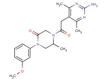 4-[(2-amino-4,6-dimethyl-5-pyrimidinyl)acetyl]-1-(3-methoxyphenyl)-5-methyl-2-piperazinone