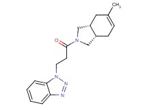 1-{3-[(3aR*,7aS*)-5-methyl-1,3,3a,4,7,7a-hexahydro-2H-isoindol-2-yl]-3-oxopropyl}-1H-1,2,3-benzotriazole
