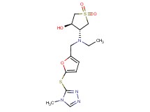 (3R*,4R*)-4-[ethyl({5-[(4-methyl-4H-1,2,4-triazol-3-yl)thio]-2-furyl}methyl)amino]tetrahydrothiophene-3-ol 1,1-dioxide