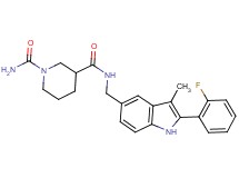N~3~-{[2-(2-fluorophenyl)-3-methyl-1H-indol-5-yl]methyl}-1,3-piperidinedicarboxamide