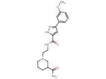 1-[2-({[3-(3-methoxyphenyl)-1H-pyrazol-5-yl]carbonyl}amino)ethyl]-3-piperidinecarboxamide