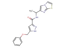 N-(1-imidazo[2,1-b][1,3]thiazol-6-ylethyl)-5-(phenoxymethyl)-1H-pyrazole-3-carboxamide
