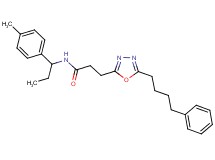 N-[1-(4-methylphenyl)propyl]-3-[5-(4-phenylbutyl)-1,3,4-oxadiazol-2-yl]propanamide