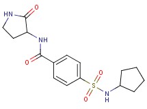 4-[(cyclopentylamino)sulfonyl]-N-(2-oxo-3-pyrrolidinyl)benzamide