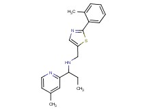 N-{[2-(2-methylphenyl)-1,3-thiazol-5-yl]methyl}-1-(4-methylpyridin-2-yl)propan-1-amine