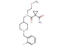 N~1~-{[1-(2-fluorobenzyl)-4-piperidinyl]methyl}-N~1~-(2-methoxyethyl)-1,1-cyclopropanedicarboxamide