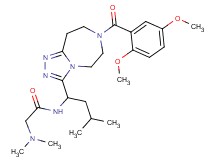 N~1~-{1-[7-(2,5-dimethoxybenzoyl)-6,7,8,9-tetrahydro-5H-[1,2,4]triazolo[4,3-d][1,4]diazepin-3-yl]-3-methylbutyl}-N~2~,N~2~-dimethylglycinamide