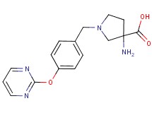 3-amino-1-[4-(pyrimidin-2-yloxy)benzyl]pyrrolidine-3-carboxylic acid