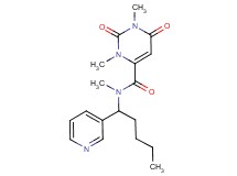 N,1,3-trimethyl-2,6-dioxo-N-(1-pyridin-3-ylpentyl)-1,2,3,6-tetrahydropyrimidine-4-carboxamide