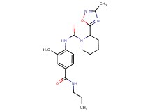 2-(3-methyl-1,2,4-oxadiazol-5-yl)-N-{2-methyl-4-[(propylamino)carbonyl]phenyl}piperidine-1-carboxamide