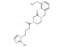 1-(3-methoxybenzyl)-4-[4-(2-methyl-1H-imidazol-1-yl)butanoyl]-2-piperazinone