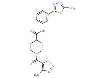 1-[(4-methyl-1,2,3-thiadiazol-5-yl)carbonyl]-N-[3-(5-methyl-1,3,4-thiadiazol-2-yl)phenyl]-4-piperidinecarboxamide