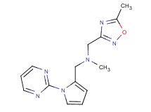 N-methyl-1-(5-methyl-1,2,4-oxadiazol-3-yl)-N-[(1-pyrimidin-2-yl-1H-pyrrol-2-yl)methyl]methanamine