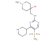 1-methyl-4-({[5-(methylsulfonyl)-4-(3-piperidinyl)-2-pyrimidinyl]amino}methyl)-4-piperidinol dihydrochloride