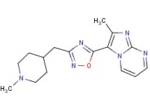 2-methyl-3-{3-[(1-methylpiperidin-4-yl)methyl]-1,2,4-oxadiazol-5-yl}imidazo[1,2-a]pyrimidine