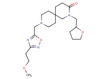 9-{[3-(2-methoxyethyl)-1,2,4-oxadiazol-5-yl]methyl}-2-(tetrahydrofuran-2-ylmethyl)-2,9-diazaspiro[5.5]undecan-3-one