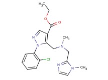 ethyl 1-(2-chlorophenyl)-5-({methyl[(1-methyl-1H-imidazol-2-yl)methyl]amino}methyl)-1H-pyrazole-4-carboxylate