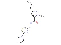1-methyl-3-propyl-N-{[2-(1-pyrrolidinyl)-1,3-thiazol-4-yl]methyl}-1H-pyrazole-5-carboxamide